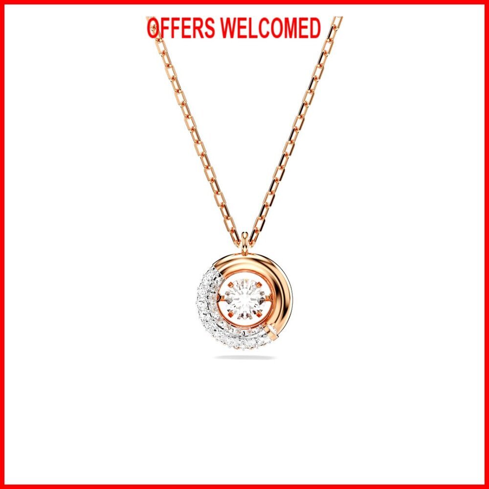 Crystal Pendant with Lobster Clasp, Rose Gold-Tone Finished